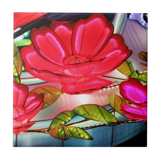 Electric Elegance in Rose  Fliese (Vorderseite)