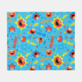 Electric Elmo Pattern Fleecedecke (Vorderseite (Horizontal))