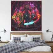 Electric Fantasy Animal Warrior Art Leinwanddruck (Insitu (Schlafzimmer))