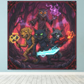 Electric Fantasy Animal Warrior Art Leinwanddruck (Insitu (Holzboden))