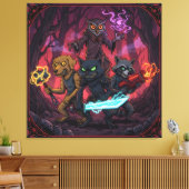 Electric Fantasy Animal Warrior Art Leinwanddruck (Insitu (Wohnzimmer))