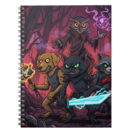 Electric Fantasy Animal Warrior Art Notizblock