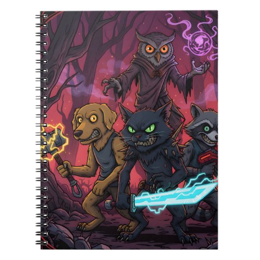 Electric Fantasy Animal Warrior Art Notizblock (Vorderseite)