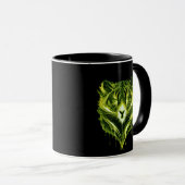 Electric Feline Focus | High-Impact Energy Art Tasse (VorderseiteRechts)