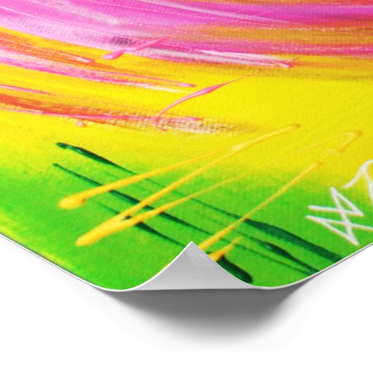 Electric Flamingo Poster (Ecke)