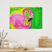 Electric Flamingo Poster (Küche)