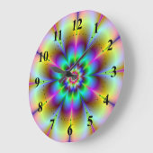 Electric Flower Wall Clock Große Wanduhr (Winkel)
