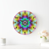 Electric Flower Wall Clock Große Wanduhr (Zuhause)