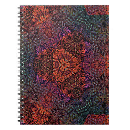 Electric Fractal Kaleidoscope Abstract Design Notizblock