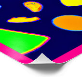 Electric Fruit Fiesta Design Poster (Ecke)
