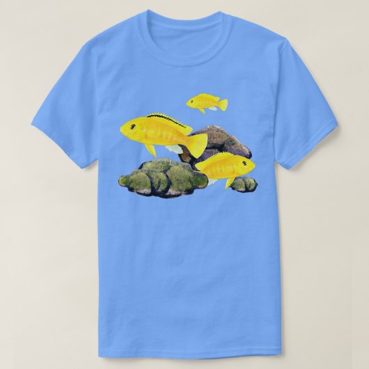 Electric Gelbe Labrador Cichlid Fisch Aquarium Eig T-Shirt (Design vorne)