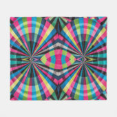 Electric Geometry Radio Waves & Sunrays Art Deco Fleecedecke (Vorderseite (Horizontal))