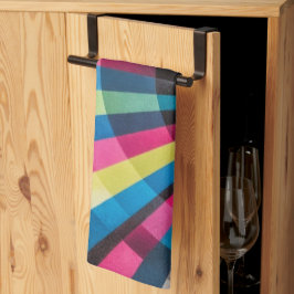 Electric Geometry Radio Waves & Sunrays Art Deco Geschirrtuch