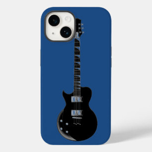 Electric Gitarre Blue Black Pop Art Case-Mate iPhone 14 Hülle