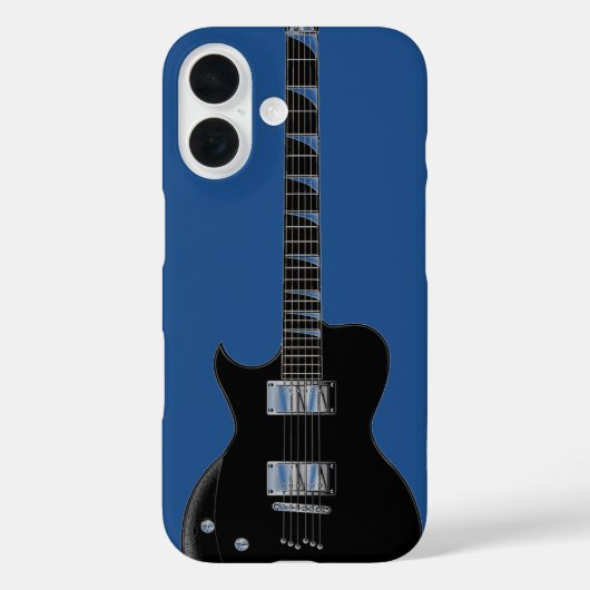 Electric Gitarre Blue Black Pop Art Case-Mate iPhone Hülle (Rückseite)