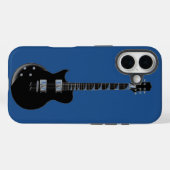Electric Gitarre Blue Black Pop Art Case-Mate iPhone Hülle (Rückseite (Horizontal))