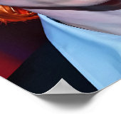 Electric Glam Gaze im roten Licht Poster (Ecke)