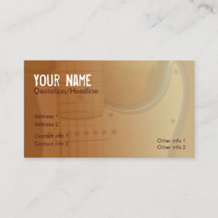 Electric Gold Music Business Card Visitenkarte