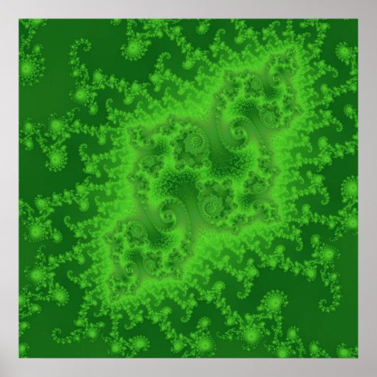 Electric Green Jellyfish Poster (Vorne)