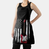 Electric Guitar American Flag Music Player Schürze (InSitu)