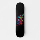 Electric guitar and Skull - Gen AI Skateboard (Vorne)