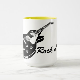 Electric Guitar and Text Tasse