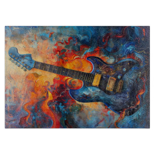 Electric Guitar Art Cutting Board Schneidebrett