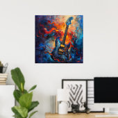 Electric Guitar Art Poster (Heimbüro)