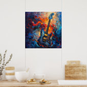 Electric Guitar Art Poster (Küche)