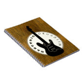 Electric Guitar Black and Gold Notizblock (Rechte Seite)