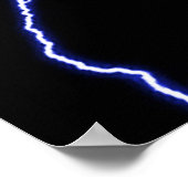 Electric Guitar Blue Poster (Ecke)