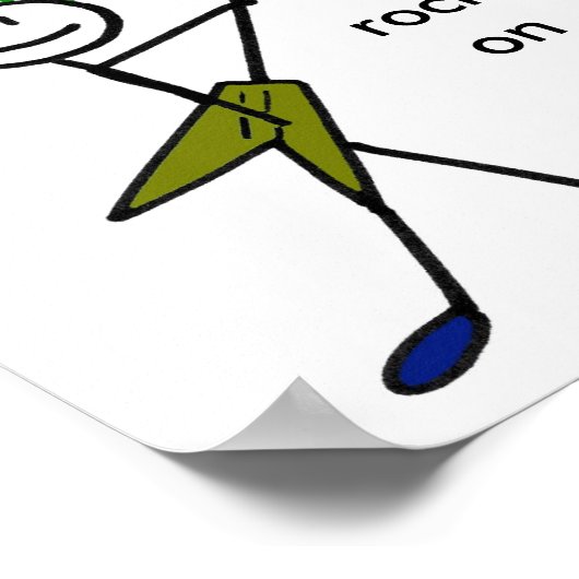 Electric Guitar Boy Poster (Ecke)