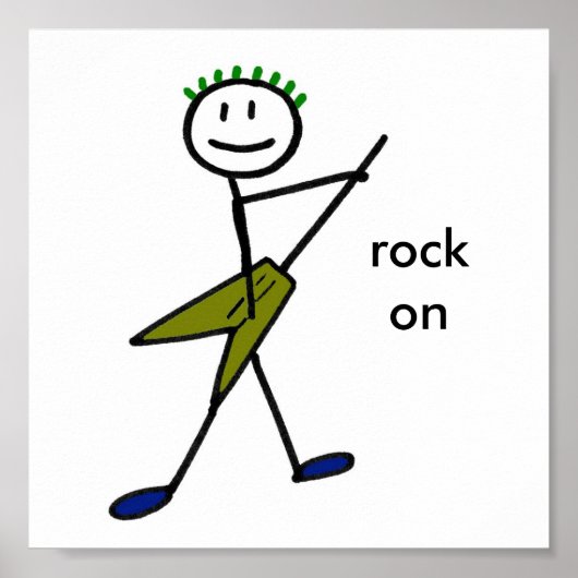 Electric Guitar Boy Poster (Vorne)