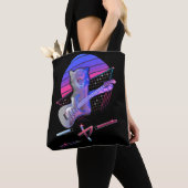 Electric Guitar Cat Vaporwave 80er 90er Music Love Tasche (Von Nahem)