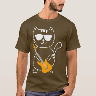 Electric Guitar CatBand Musician EGuitar Rock Guit T-Shirt