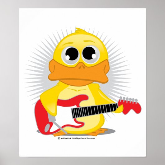 Electric Guitar Duck Poster (Vorne)