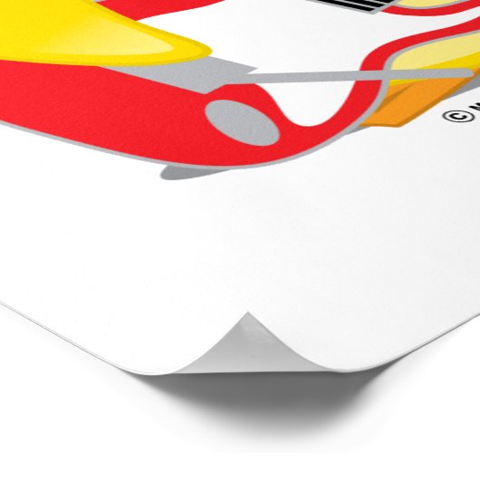 Electric Guitar Duck Poster (Ecke)