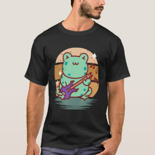 Electric Guitar Frog for Guitarist Music Artist Su T-Shirt