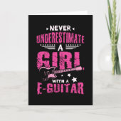 Electric Guitar Girl Karte (Vorderseite)