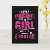 Electric Guitar Girl Karte (Gelbe Blume)