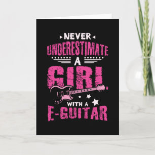 Electric Guitar Girl Karte