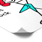 Electric Guitar Girl Poster (Ecke)