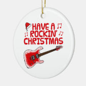 Electric Guitar Gitarre Weihnachtsdekoration Keramik Ornament (Links)