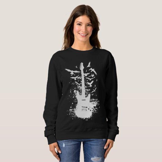 Electric Guitar Grunge Sweatshirt (Vorne ganz)