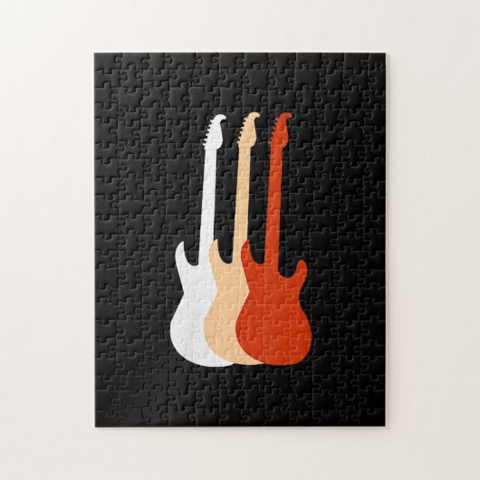 Electric Guitar - Guitar Player Music Puzzle (Vertikal)