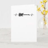 Electric Guitar Heart Beat Art Music Karte (Gelbe Blume)