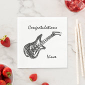 Electric Guitar Herzlichen Glückwunsch Serviette (Beispiel)