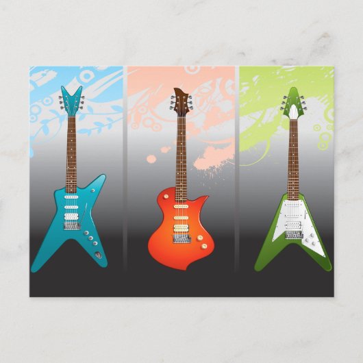 Electric Guitar Lovers Dream Postkarte (Vorderseite)