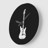Electric Guitar Med Guitarist Musician Player Große Wanduhr (Winkel)