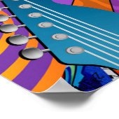 Electric Guitar Music Pop Art 60's Jokers Wild Poster (Ecke)